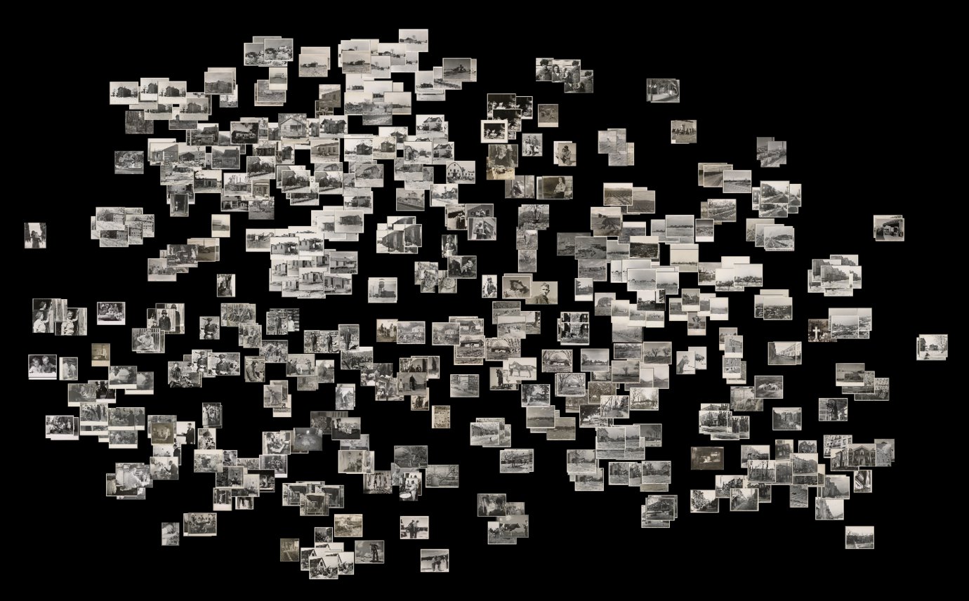 TSNE projection of similar images from the New York Public Library collection of Works Progress Administration photos